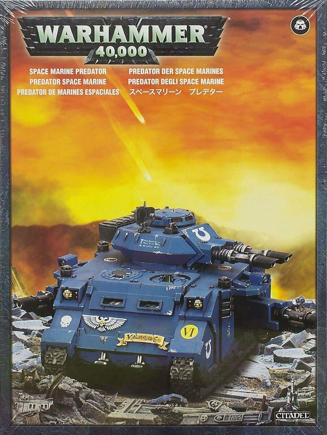 GAMES WORKSHOP 99120101214 "Space Marine Predator Plastic Kit, Blue