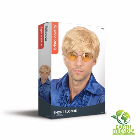Bristol Novelty BW069 Short Blonde Male Wig, One Size - Image 2