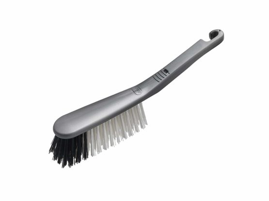 Addis Hand Brush with Stiff Bristles and an Extra-Sturdy Handle, Metallic Silver, 1