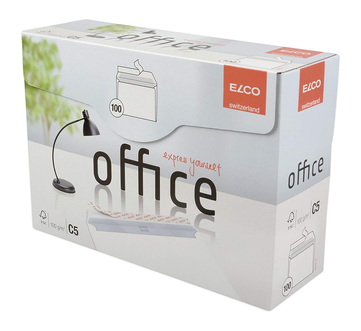 ELCO Office FSC C5 100gsm White Wallet Peel and Seal Envelopes Shopbox - Pack 100