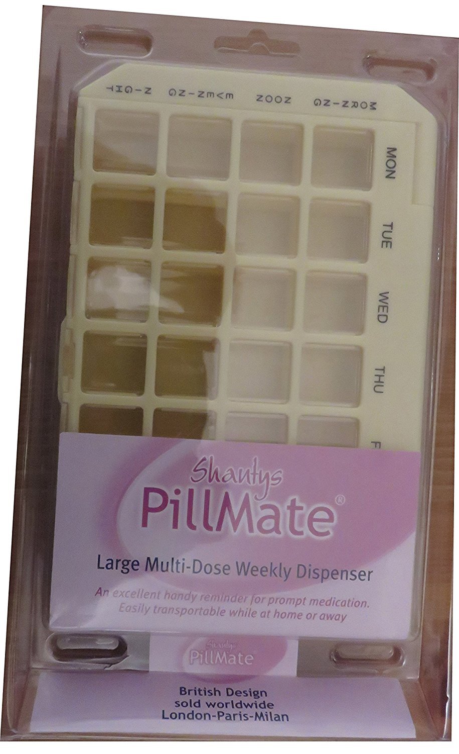 Pillmate Large Multidose Weekly Dispenser(color may vary), Multicolor, 11x17 cm