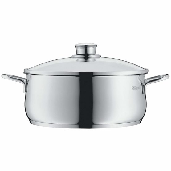 WMF cookware Ø 20 cm approx. 3l Diadem Plus pouring rim glass lid Cromargan stainless steel brushed suitable for all stove tops including induction dishwasher-safe