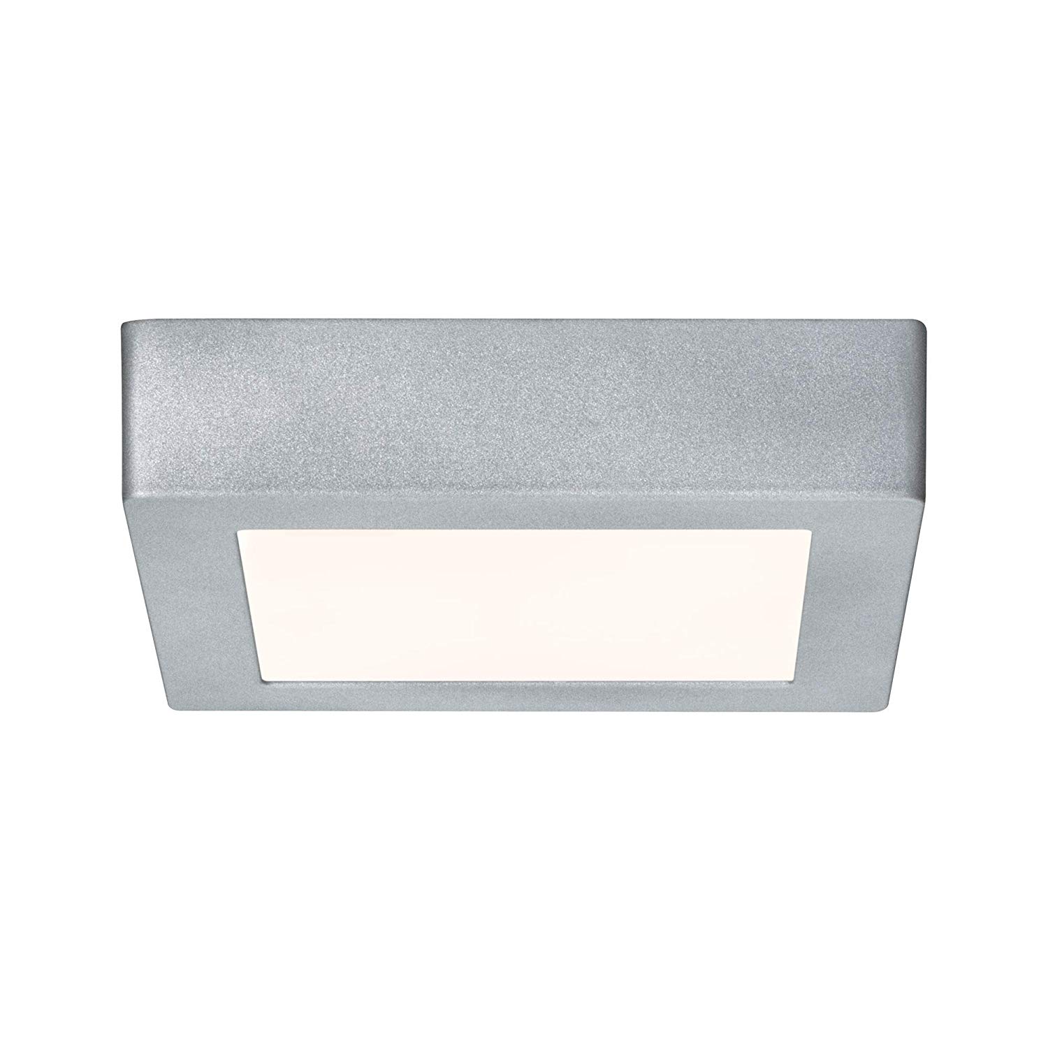 WallCeiling Lunar LED Panel 170x170mm 11W 230V matt Chrome Aluminium, Chrome Matt, 17x3,8x17 cm