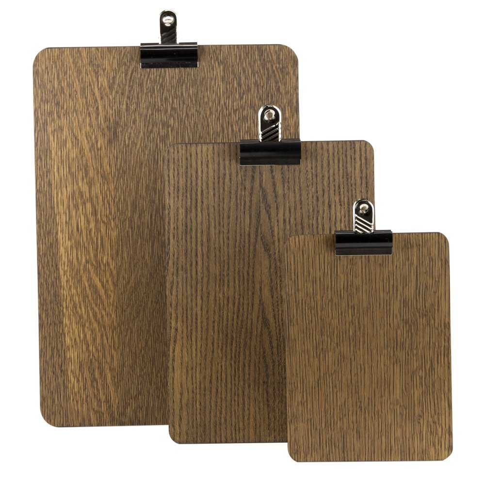 Chalkboards UK Clip Board, Wood,dark brown, 150 x 210 mm, A5 (21 x 15 x 0.60cm - Image 2