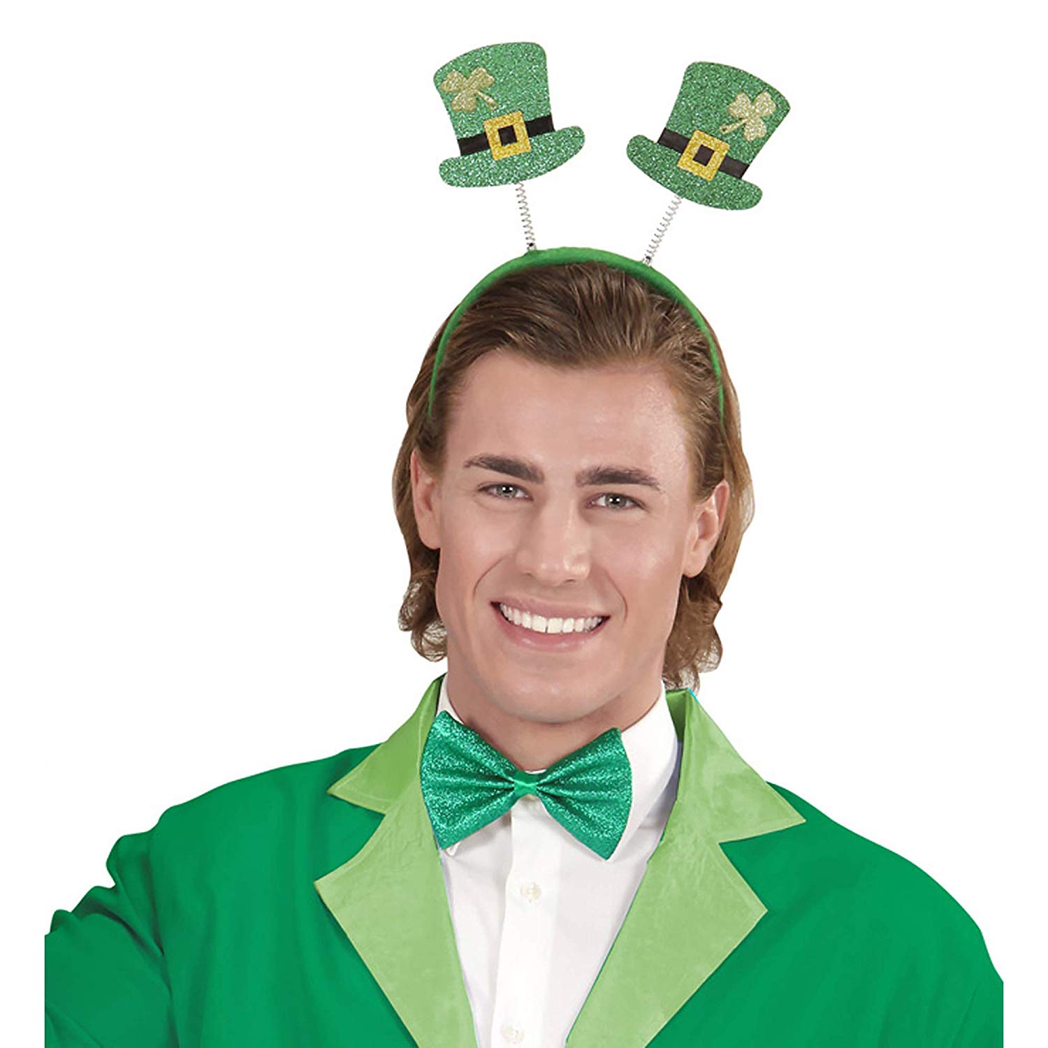Widmann 07060 ? St Patrick's Day Hair Band with Minizyli Sleeveless & Bow Tie Set Green - Image 2
