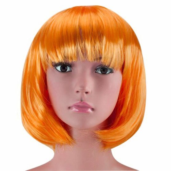 Matissa Women's Ladies Short BOB Wig Fancy Dress Cosplay Role play Wigs POP Party Costume (Orange) - Image 2