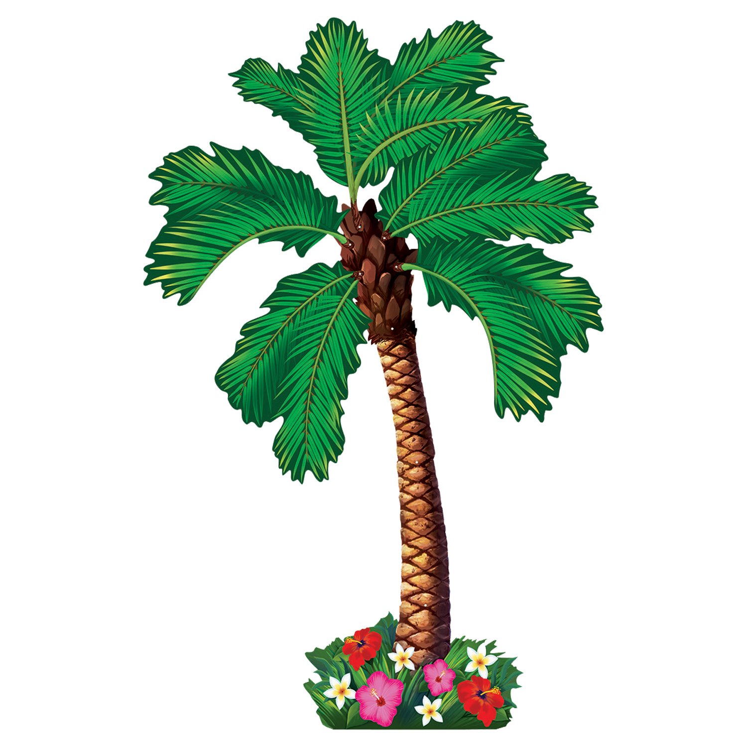 amscan 130132 Hawaiian Jointed Palm Tree-1pc, Plastic, Multicolor, 1.82m