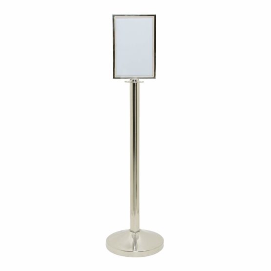 Securit A4 Portrait Barrier Post Top Sign Holder - Chrome, RS-SIGN-A4-PC - Image 2