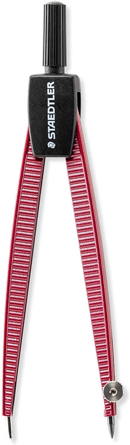 Staedtler Noris School Compass with Blunt Angle Safety Pin Metallic Red 550 50 M2 - Image 2