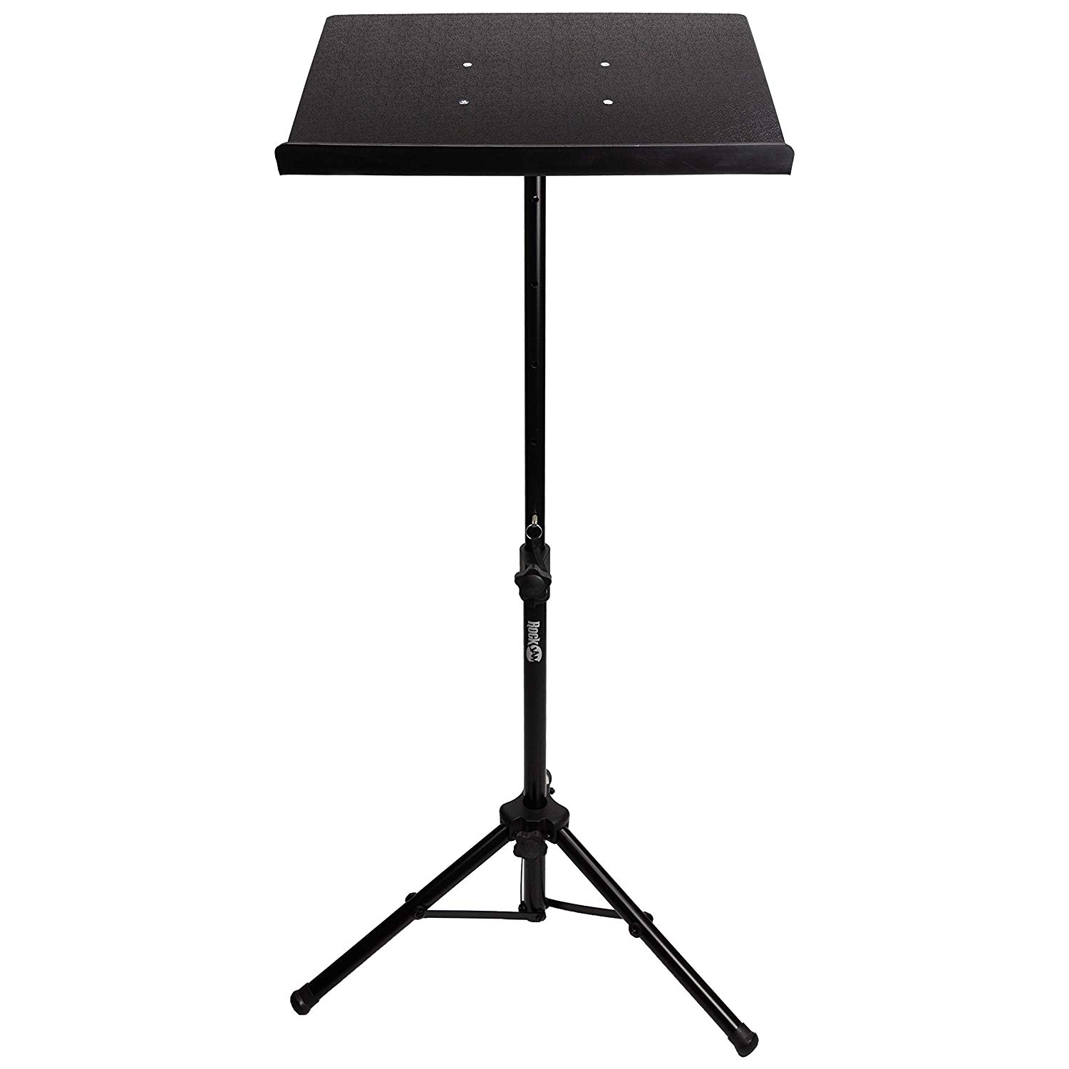 RockJam Heavy Duty Projector, Laptop Stand or Temporary Standing Desk with Tripod Body and Textured Plate, Black, Tripod - Image 2