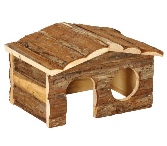 Dehner Rodent House Sleeping Forest 26 x 19.5 cm x 16 cm, Natural Wood