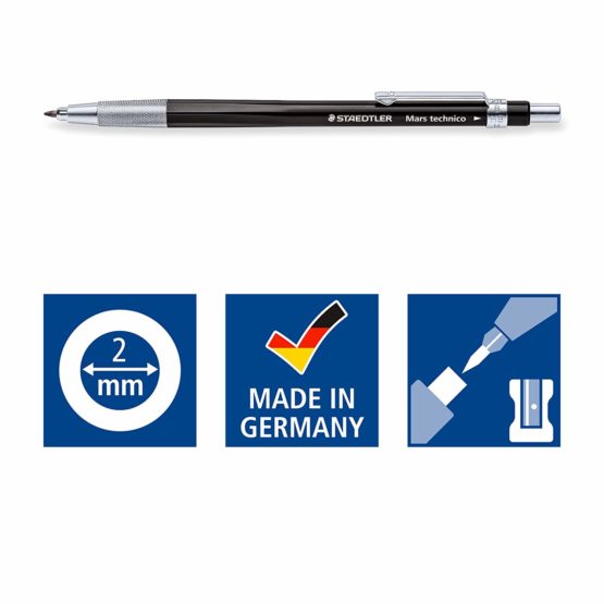 Staedtler Mars Technico 780 C-9 leadholder Pencil with HB Lead, Black - Image 4