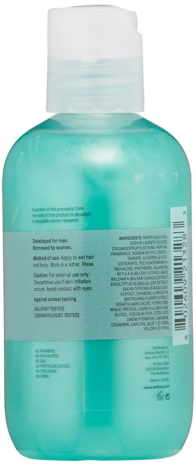Anthony Invigorating Rush Hair and Body Wash - Pine Wood Scent Contains Eucalyptus Extract, Canadian Balsam & Birch Leaf - 100ml - Image 2