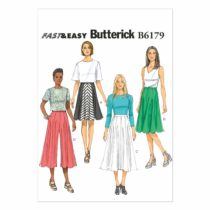 Butterick Patterns 6179 A5,Misses Skirt and Culottes,Sizes 6-8-10-12-14