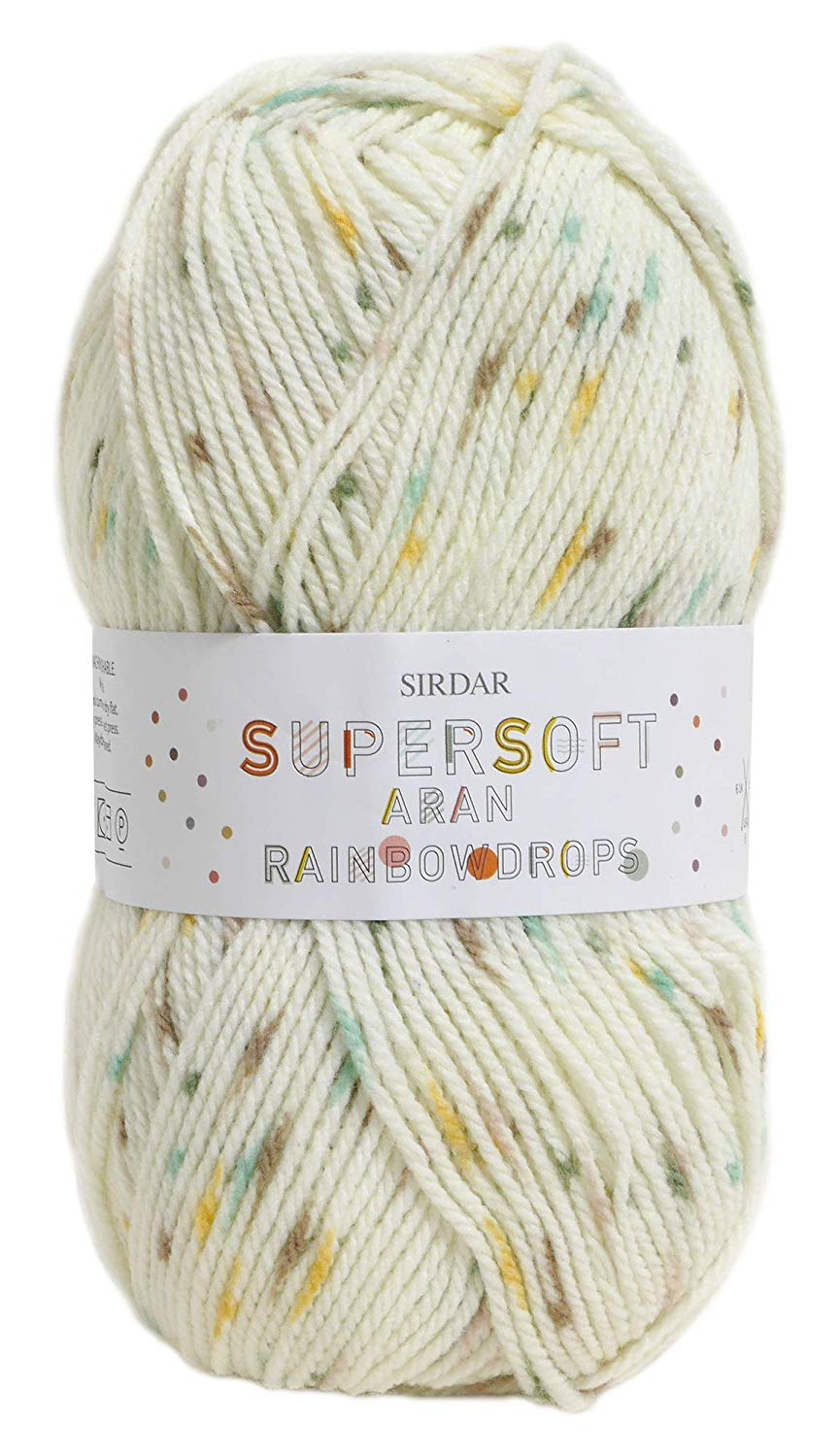 Sirdar Supersoft Aran Rainbow Drops, After Eight (854), 100g
