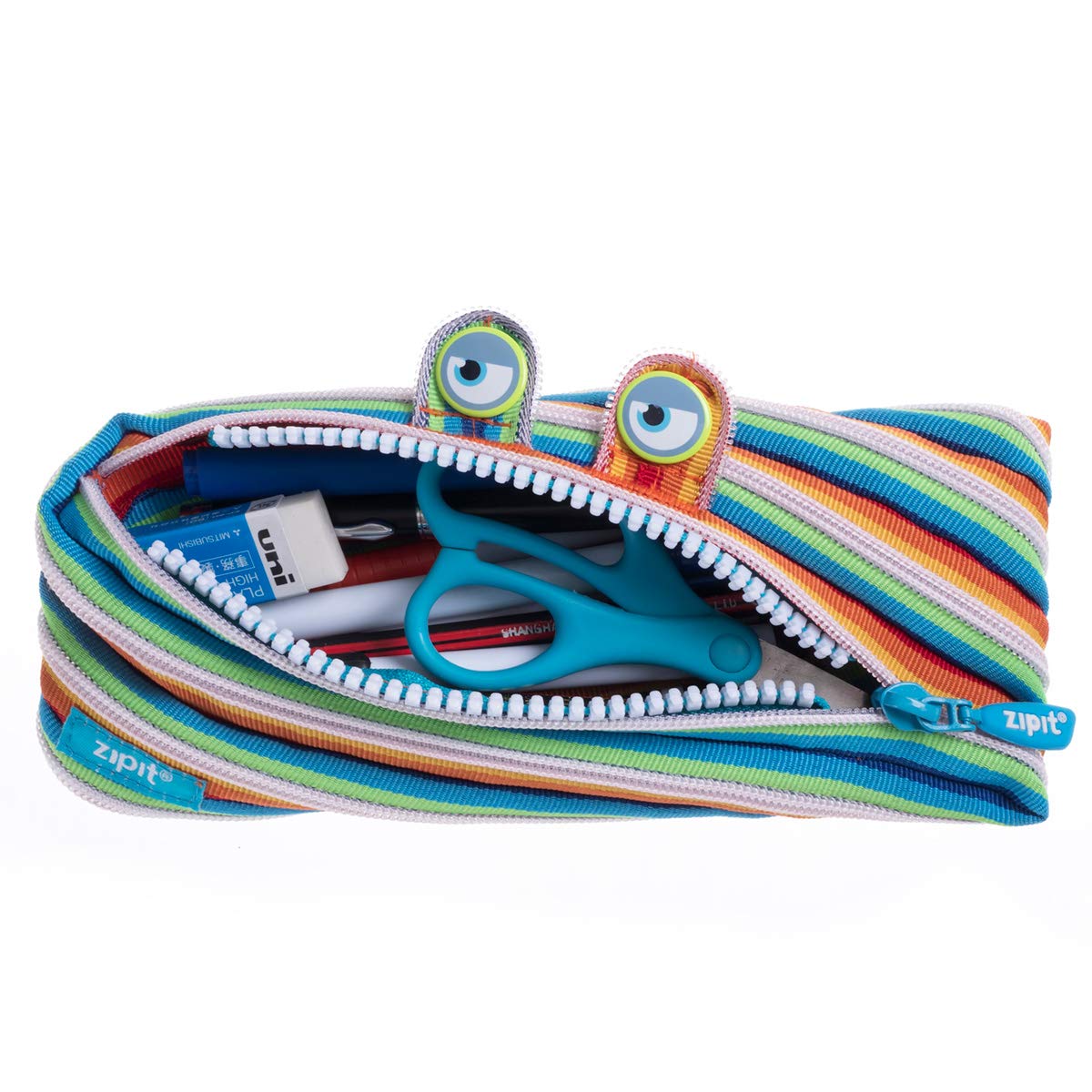 ZIPIT Monster Pencil Case for Kids Cute Zipper Pouch for Boys Girls and Teens Stationery Bag for School ,Colorful - Image 2