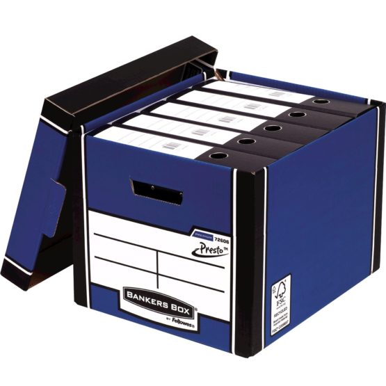 Bankers Box Premium 726 Tall Storage Box - Blue, Pack of 10 - Image 2