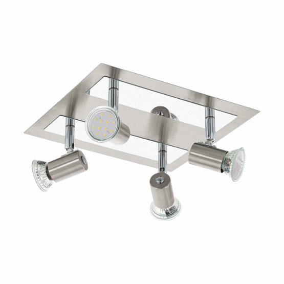 Eglo 90916 Ceiling Spotlight, Metal, GU10, Silver