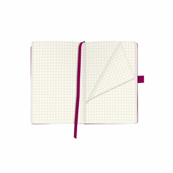 Herlitz A6 Squared My Book Classic Hardcover Notebook with Book Ribbon and Pen Loop - Berry - Image 3
