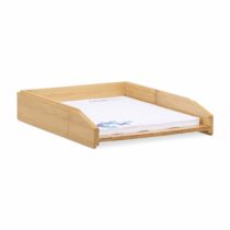 Relaxdays Document Filing Tray, Stackable, DIN A4 Letter Rack, Office, Desk, Bamboo, 6x25x33 cm, Natural