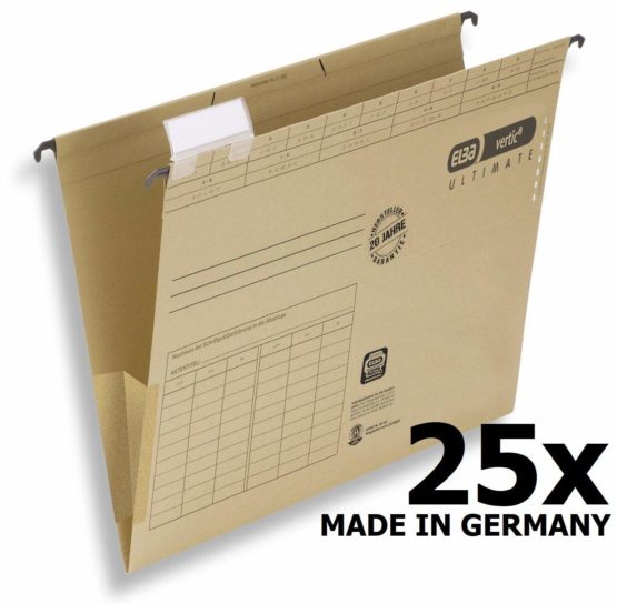 Elba Vertic 1/85443 Suspension Files 250 x 318 x 6 mm Natron 230 g/m² Pack of 25