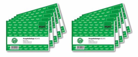 Sigel AG615 Edition Receipt A6 Horizontal 50 Sheets, Pink Pack of 10