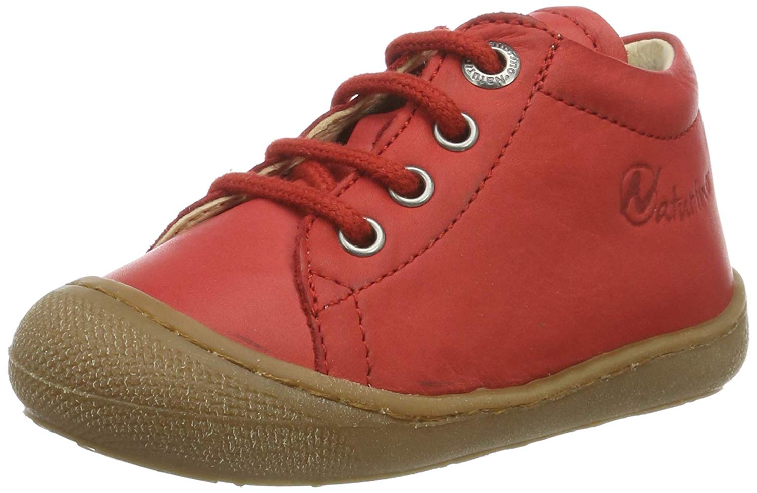 Naturino Cocoon-Leather First-Steps Shoes Red 24, 7 UK Child