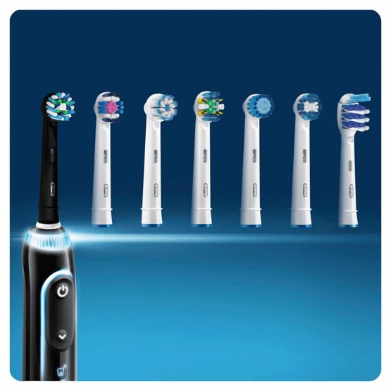 Oral-B CrossAction Black Toothbrush Heads Pack Of 8 Replacement Refills For Electric Rechargeable Toothbrush, Professionally Inspired Round Head Design To Clean Tooth-By-Tooth, Black Edition - Image 4