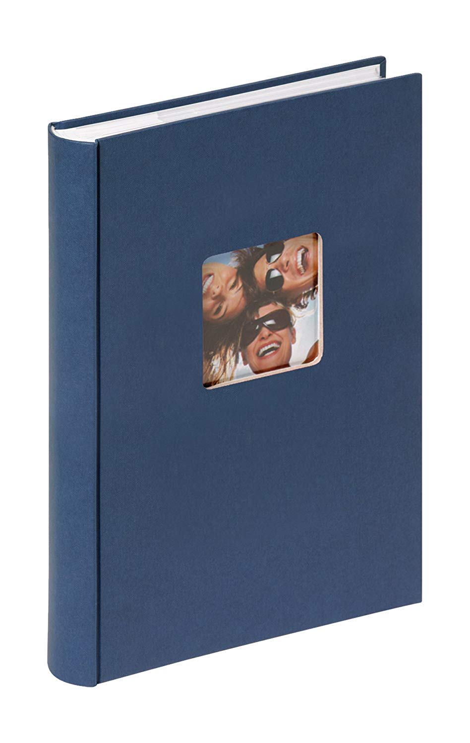 walther Design Photo Album Blue 300 Photos 10 x 15 cm Memo Slip-in Album with Punched Cover, Fun ME-111-L