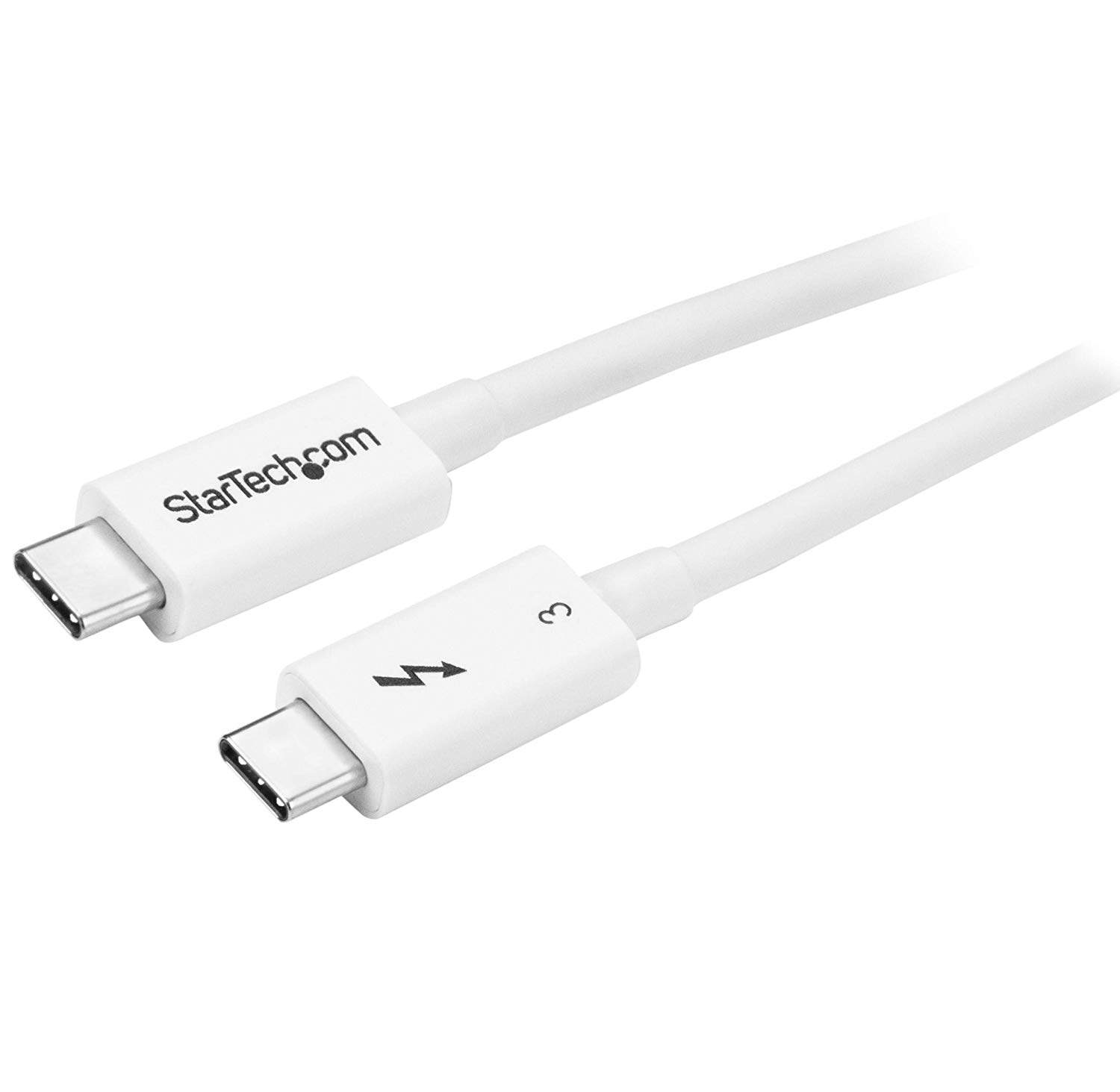 StarTech.com 1.6ft (50cm) Passive Thunderbolt 3 Cable, 40Gbps, 100W PD, 4K/5K Video, Thunderbolt Cable