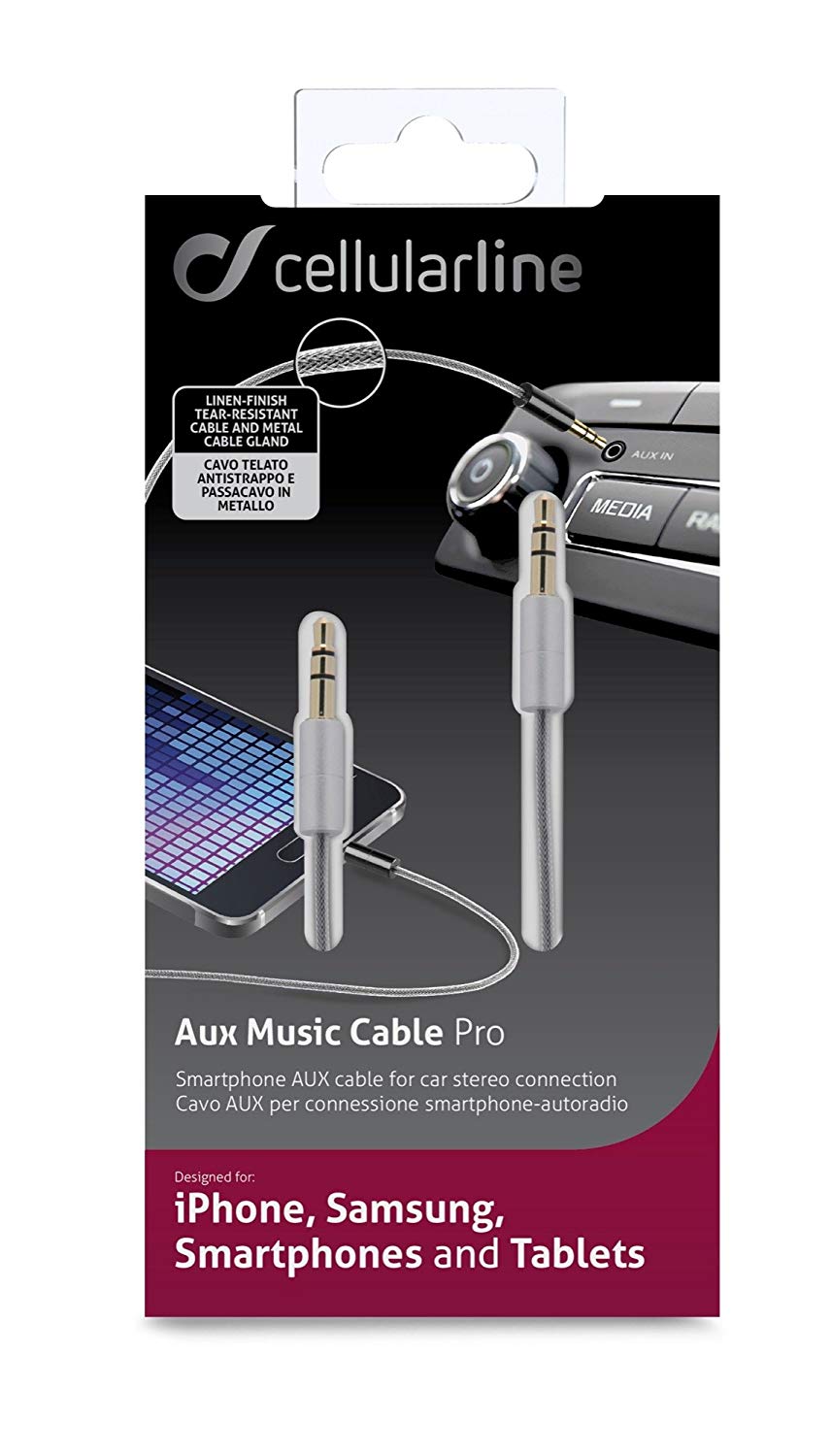 Cellularline ST 3.5/3.5 AU Audio Cable - Grey - Image 3
