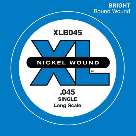 D'Addario .045 Long Scale Nickel Wound Single String for Bass Guitar