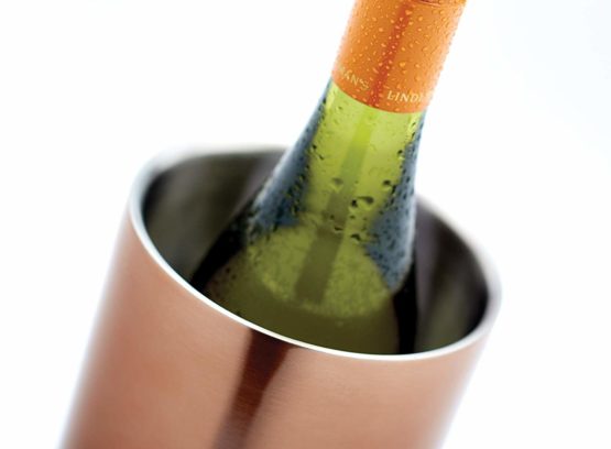 BarCraft Wine Cooler Bottle Holder with Copper Finish in Gift Box, Stainless Steel, 11 x 19 cm - Image 3