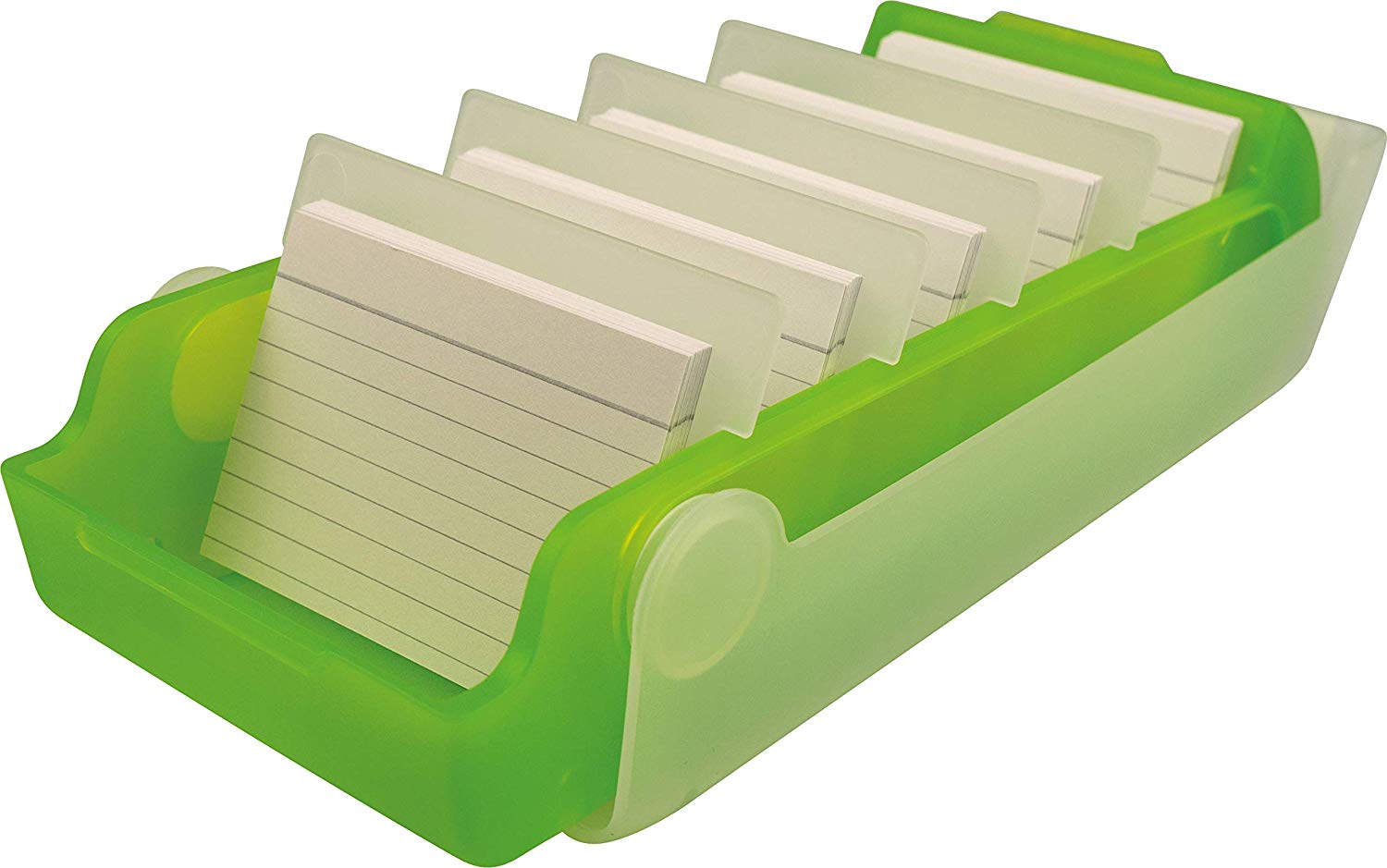 helit Beebox Flash Card Box A8 for 600 Cards Lime Green BigaMart