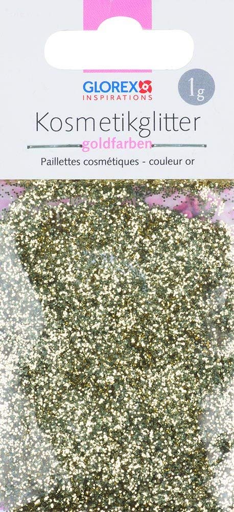 GLOREX, Cosmetic Glitter, Gold, 11.8 x 5.5 x 0.1 cm - Image 2