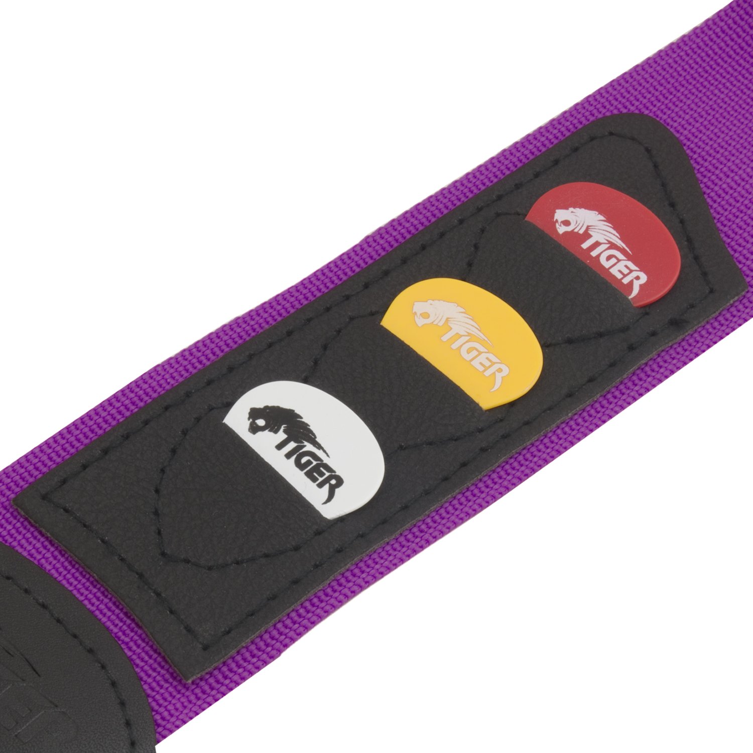 TIGER STP4-PU Guitar Strap with Plectrum Holders - Purple - Image 3