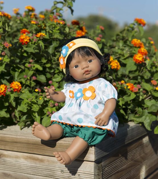 Miniland Miniland31058 Baby Doll Hispanic Girl W/O Underwear, Multi-Color - Image 4