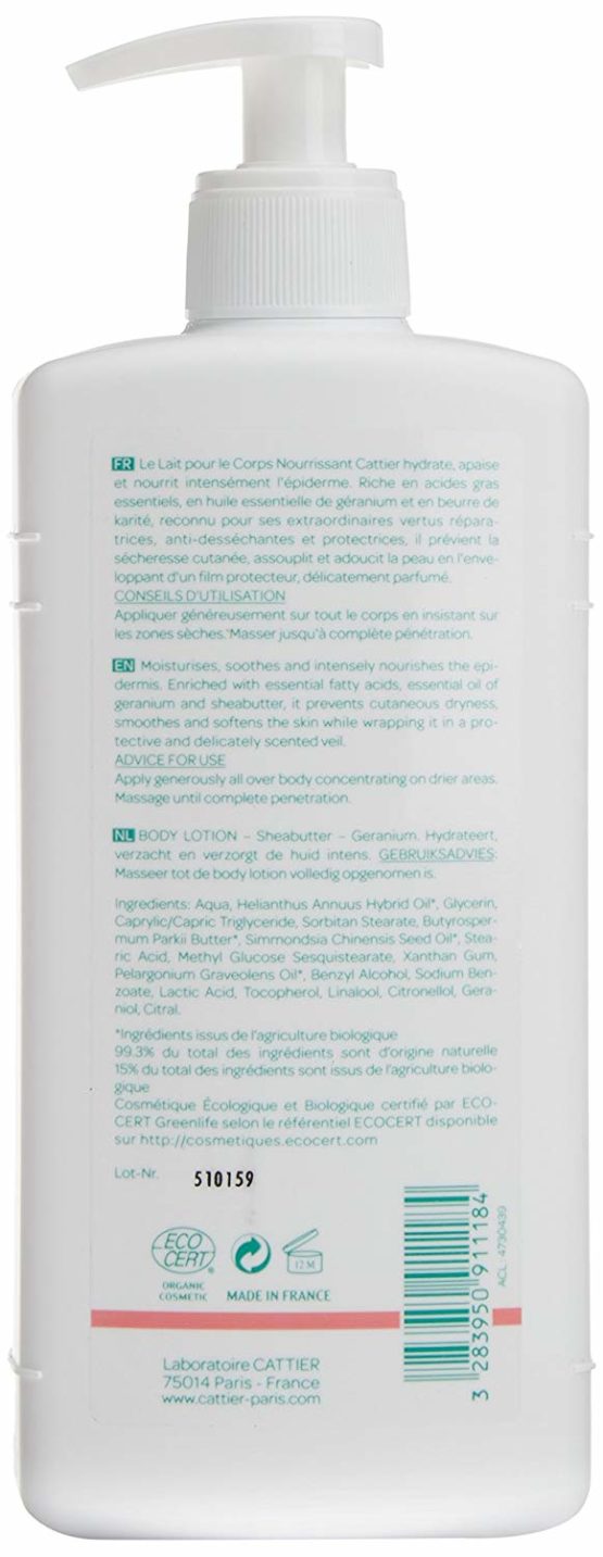 Cattier Shea Geranium Nourishing Milk 500 ml - Image 2