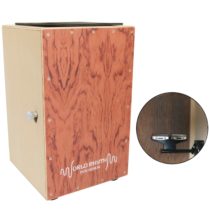World Rhythm Brown Cajon Drum with Adjustable Snare