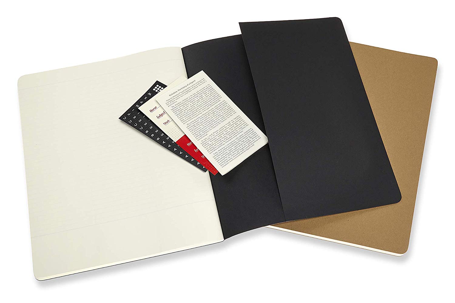 Moleskine CH7STNB 2X-Large Cahier Subject Kr.Brw Journals,Black/Kraft Brown - Image 3