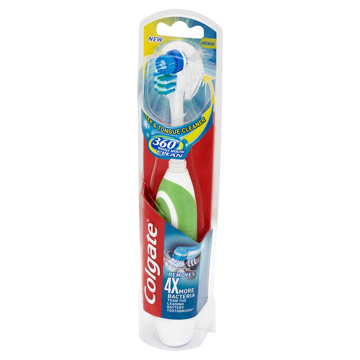 Colgate 360 Whole Mouth Clean Medium Electric Toothbrush Battery