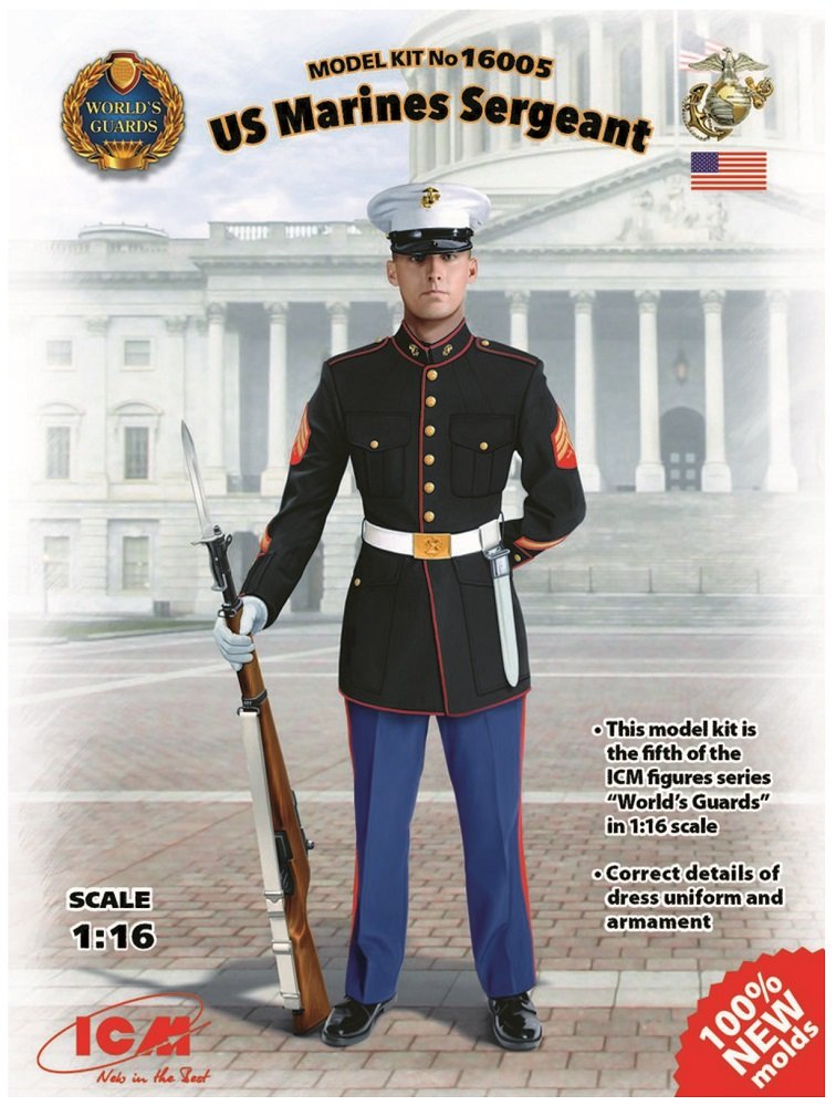 ICM 1:16 - US Marines Sergeant Model kit, ICM16005, Black