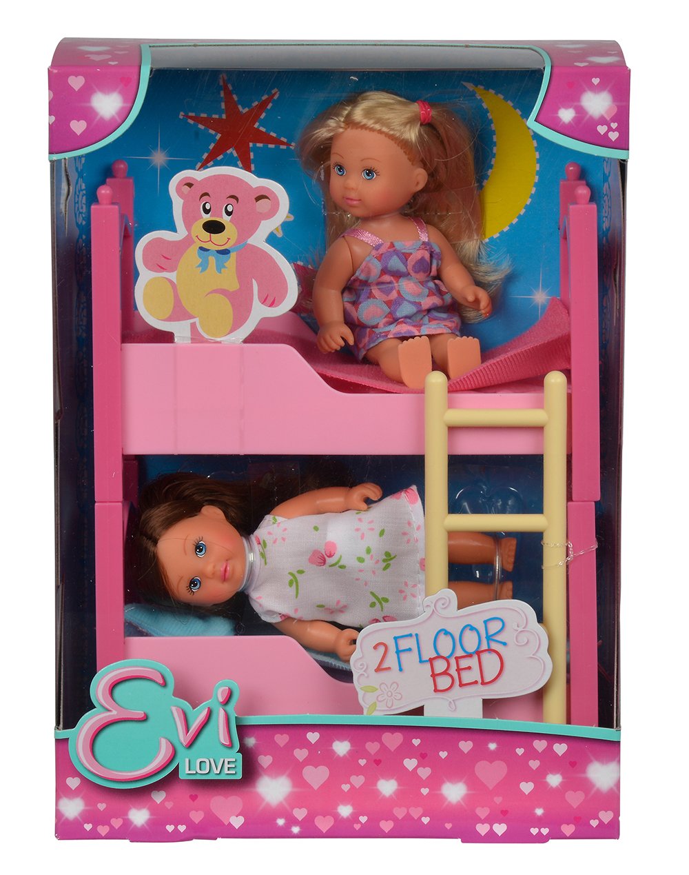 Evi LOVE - Bunk Bed Doll Playset - 12cm, Multicolor, standard size