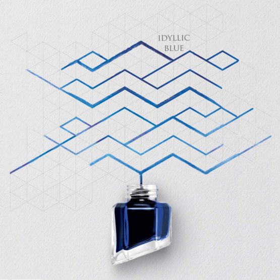 Caran d'Ache 50ml Chromatics Ink Bottle - Iddyllic Blue - Image 2