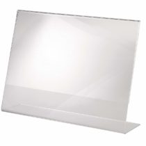 SIGEL TA211 Sign Holder, Slanted, for A4 Landscape, Single-Sided Presentation, Acrylic, Transparent, 1 pc.