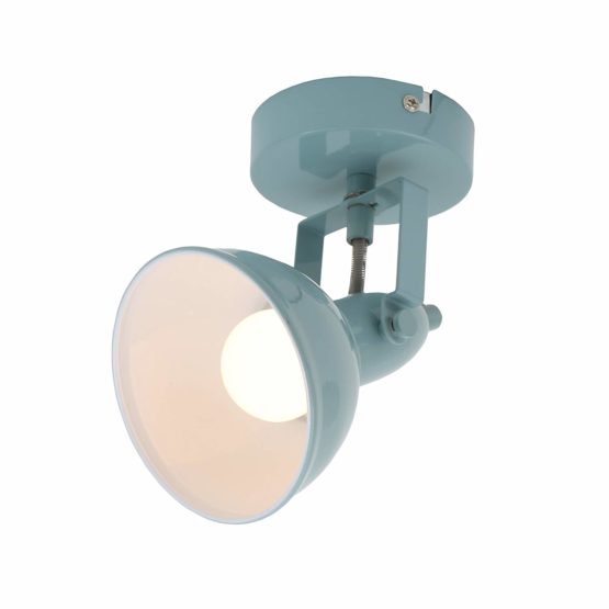 Briloner Leuchten - Wall Light with Rotating and Pivoting Spotlight in Retro / Vintage Design / Socket E14 Max. 40 Watt, Metal, Dimensions: 15.6 x 10 cm, Colour: Mint White - Image 2
