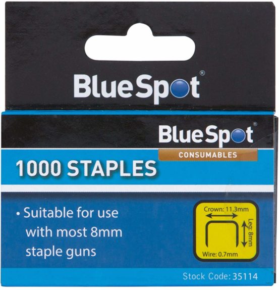 Blue Spot Tools 35114 Crown Flat Wire Staples Style, Silver - Image 2
