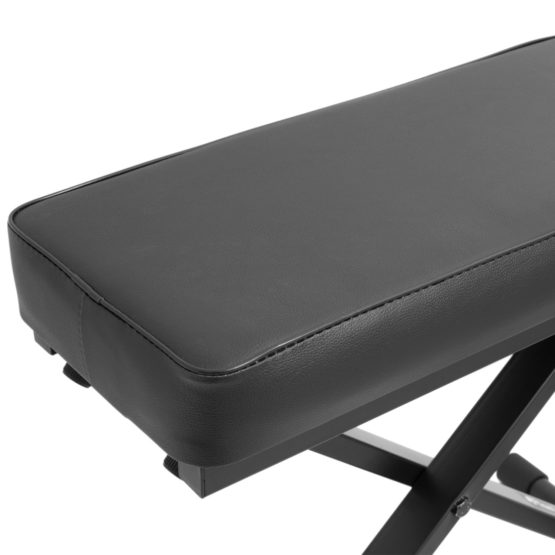 Tiger PST7-BK Keyboard Bench, Piano Stool – 4 Height Adjustable and Foldable X-Frame Seat - Image 2