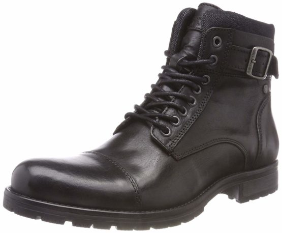 JACK & JONES Men's Jfwalbany Leather Anthracite STS Chukka Boots