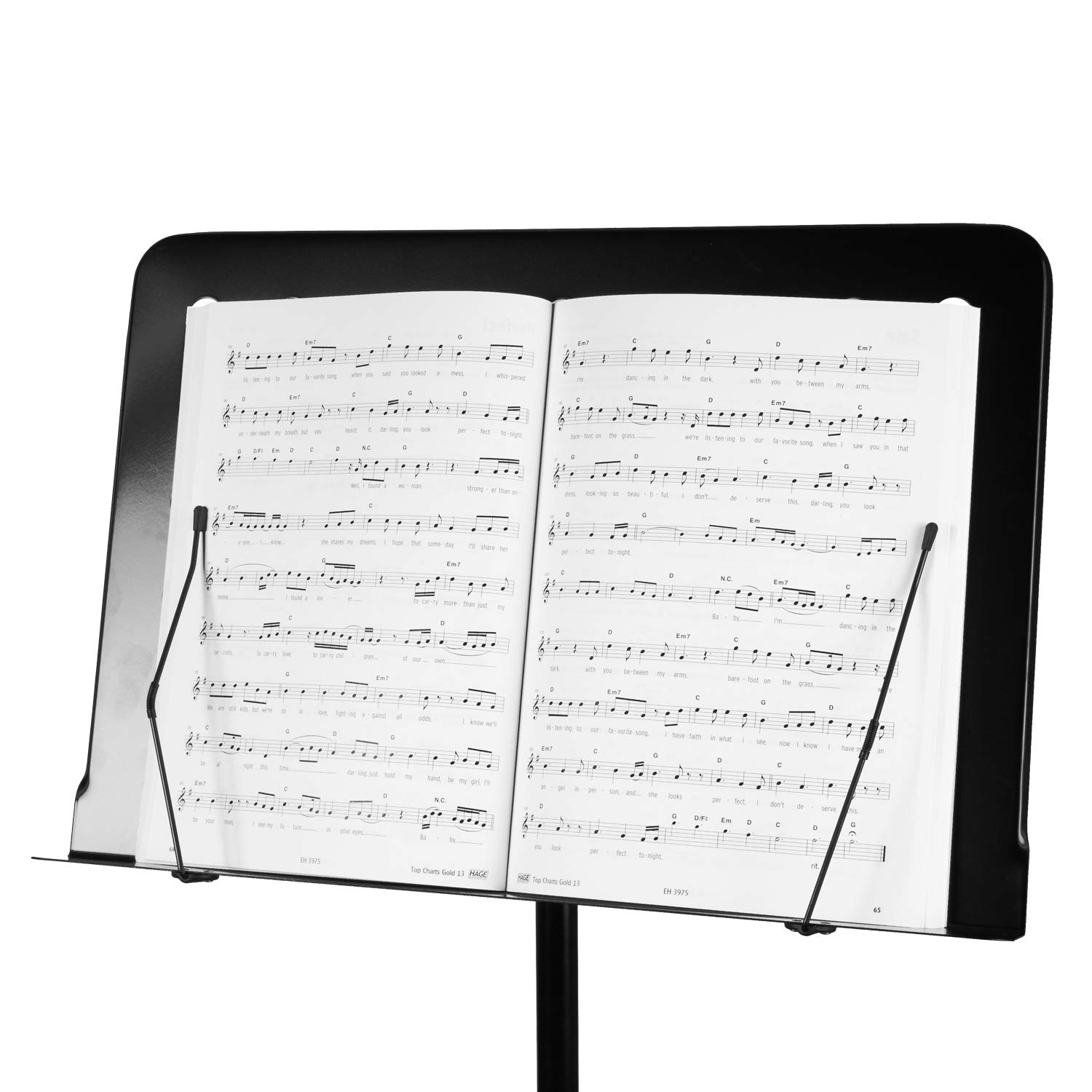 CASCHA Orchestral Music Stand, Orchestra Desk, metal, Sheet Sheet Music Holder, foldable, height adjustable, black, HH 2068 - Image 3